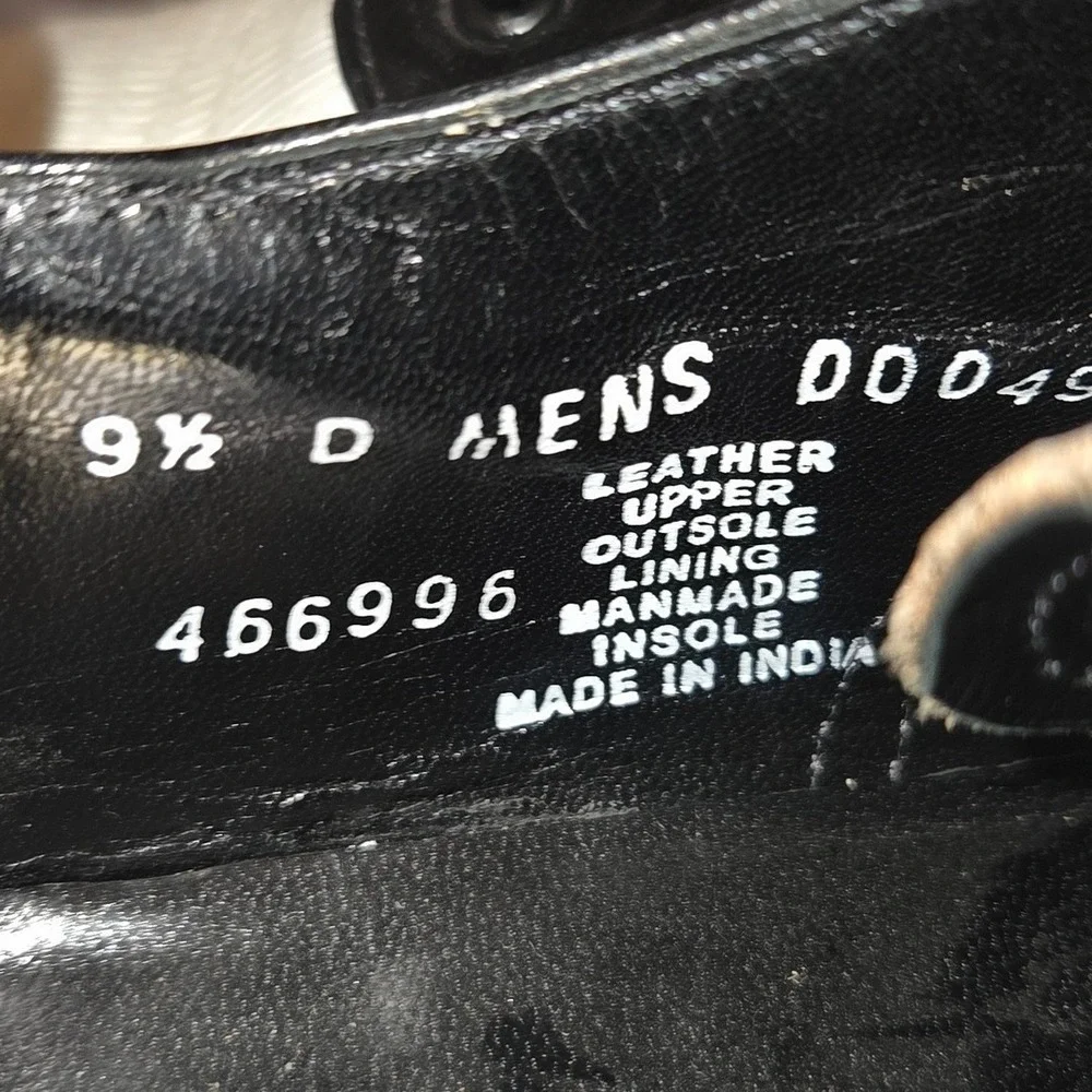 9.5 D Stacy Adams Madison Black White Spectator Cap Toe Oxford Shoes Excellent